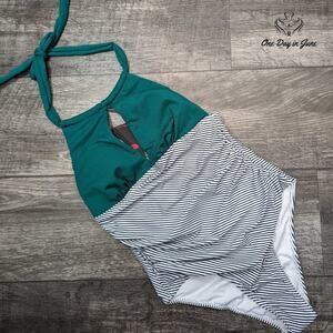 Shekini V Neck One Piece Swimsuit Size S